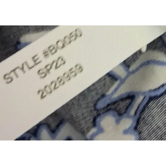 J Crew Midi Dress Size 14 Blue Floral Tiered Puff Sleeve Side Zip Cottagecore - Picture 12 of 13